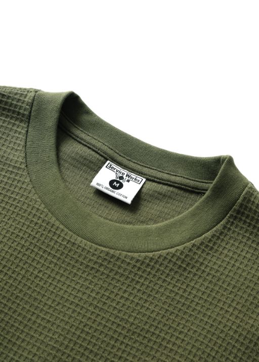 Waffle Pocket Tee - Olive