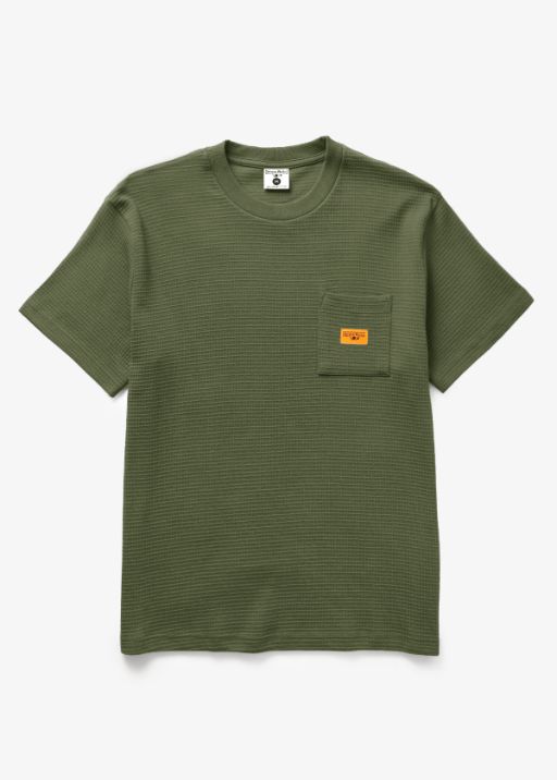 Waffle Pocket Tee - Olive