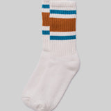Retro Stripe Crew Socks - Texas Orange/ Tile