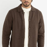 Mohair Button Up Knit - Chocolate