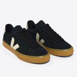 Women's Bold Suede Campo Sneaker - Black / Pierre