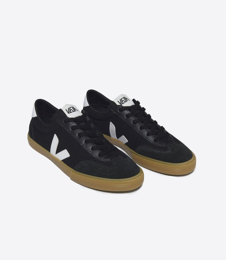 Women's Volley Canvas Sneakers - Black/ White/ Natural