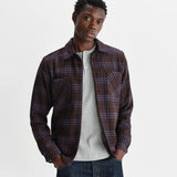 Whiting Overshirt - Blue / Brown