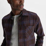 Whiting Overshirt - Blue / Brown