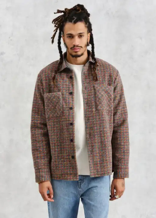 Whiting Overshirt - Mini Check Fleece