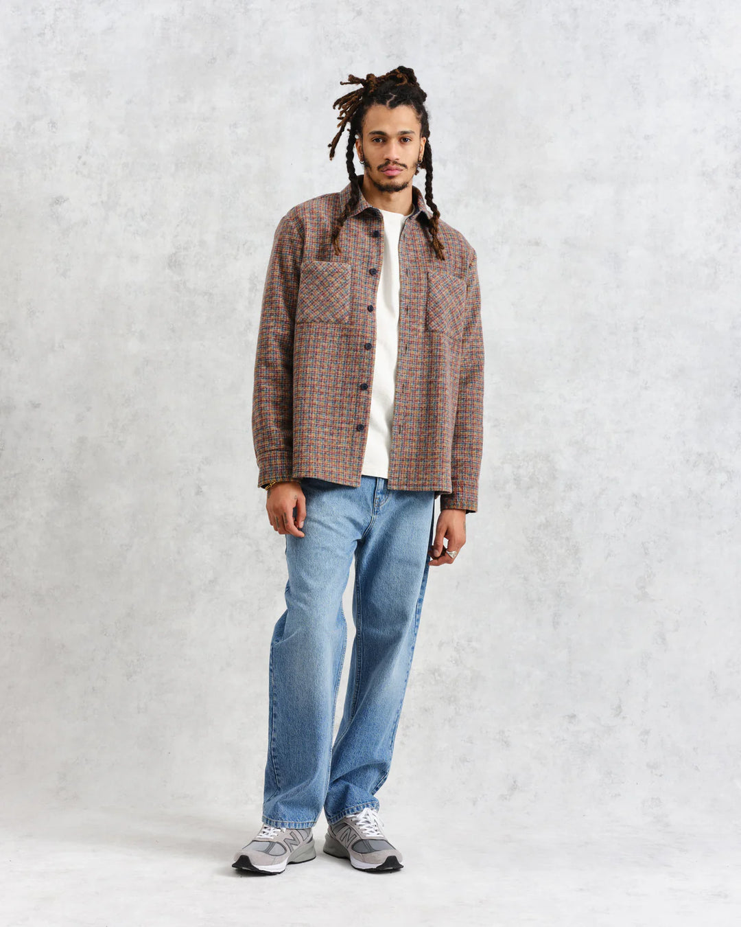 Whiting Overshirt - Mini Check Fleece