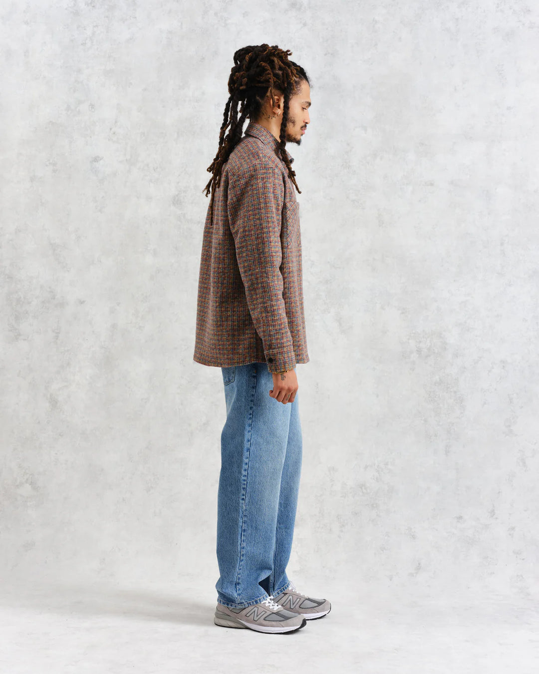 Whiting Overshirt - Mini Check Fleece