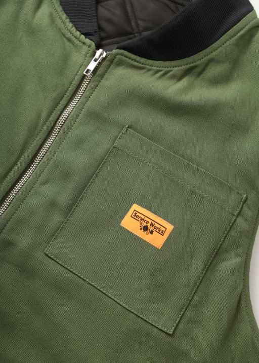 Padded Work Vest - Olive