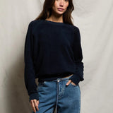 Ziggy Shrunken Crewneck Sweatshirt - Navy