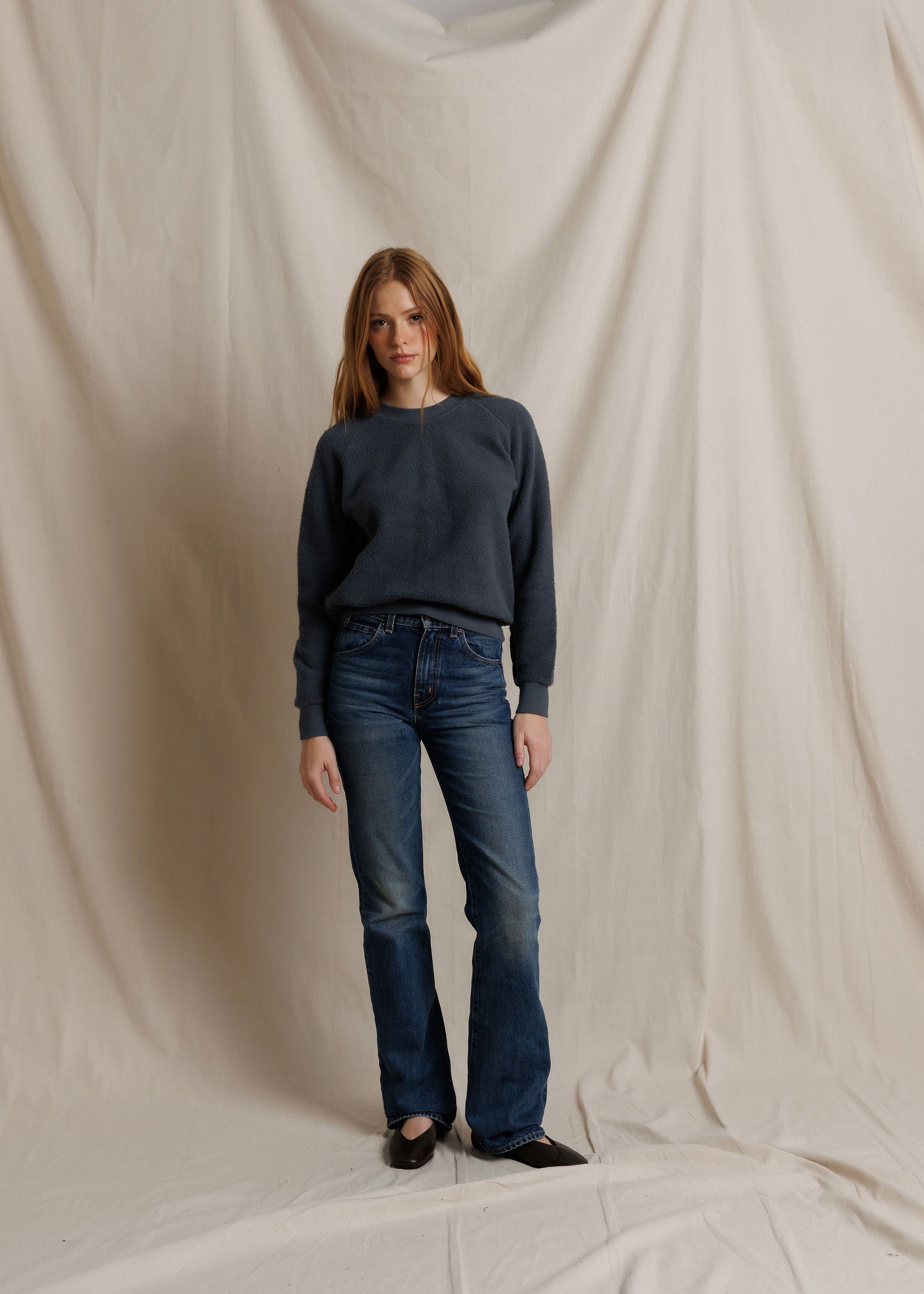 Ziggy Shrunken Crewneck Sweatshirt - Turbulence