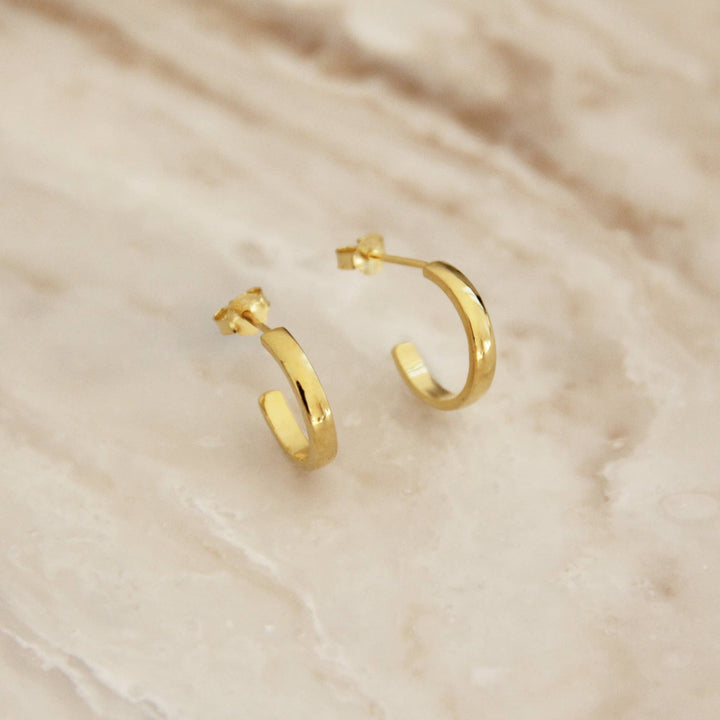 Kari Semi Hoop Earrings - Gold