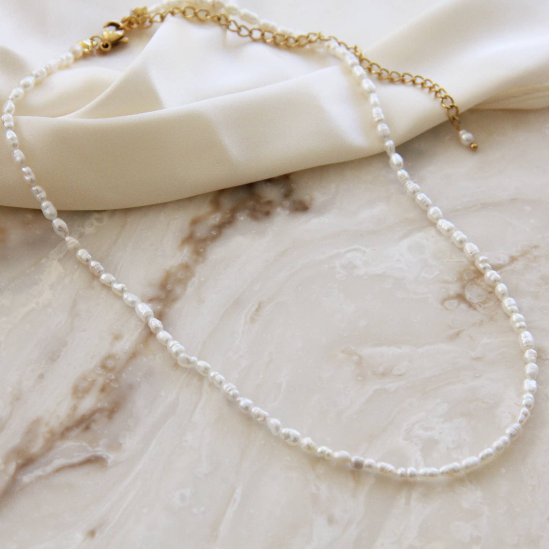 Natural Pearl Choker Necklace - Small