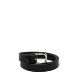 Slim Leather Belt - Black