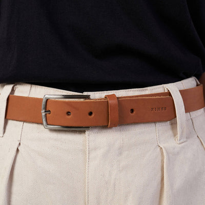 Leather Belt 3cm - Brown