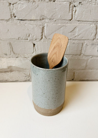 Utensil Crock / Flower Vase - Dark Grey Speckle