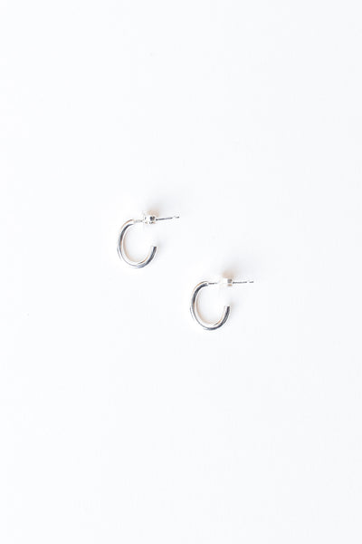 Oval Hugger Earrings - Silver, Baleen, - Frances Jaye