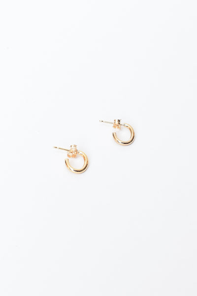 Oval Hugger Earrings - Gold, Baleen, - Frances Jaye