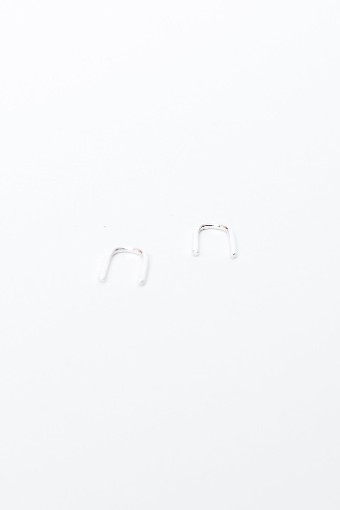 U-Shaped Earrings - Silver, Baleen, - Frances Jaye