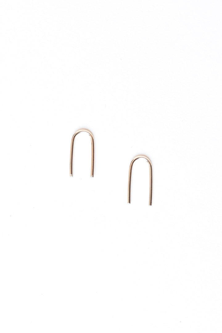 U-Shaped Earrings - Gold, Baleen, - Frances Jaye