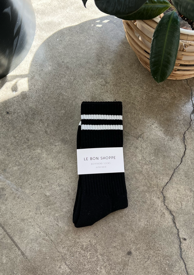 Extended Boyfriend Socks - Noir