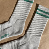 Extended Boyfriend Socks - Lt. Grey