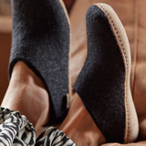 Women's Slip-on Slippers - Charcoal
