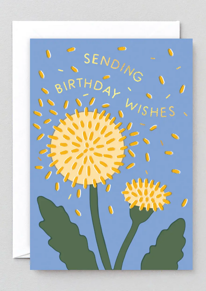 Birthday Wishes Dandelion Greeting Card