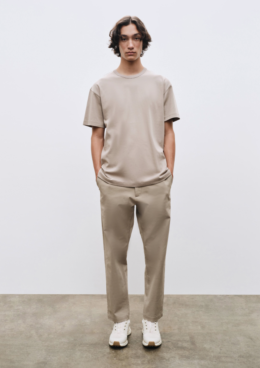 Relaxed Pants - Dark Beige