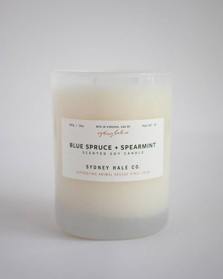 Blue Spruce + Spearmint 14oz. Candle, Sydney Hale Co., - Frances Jaye