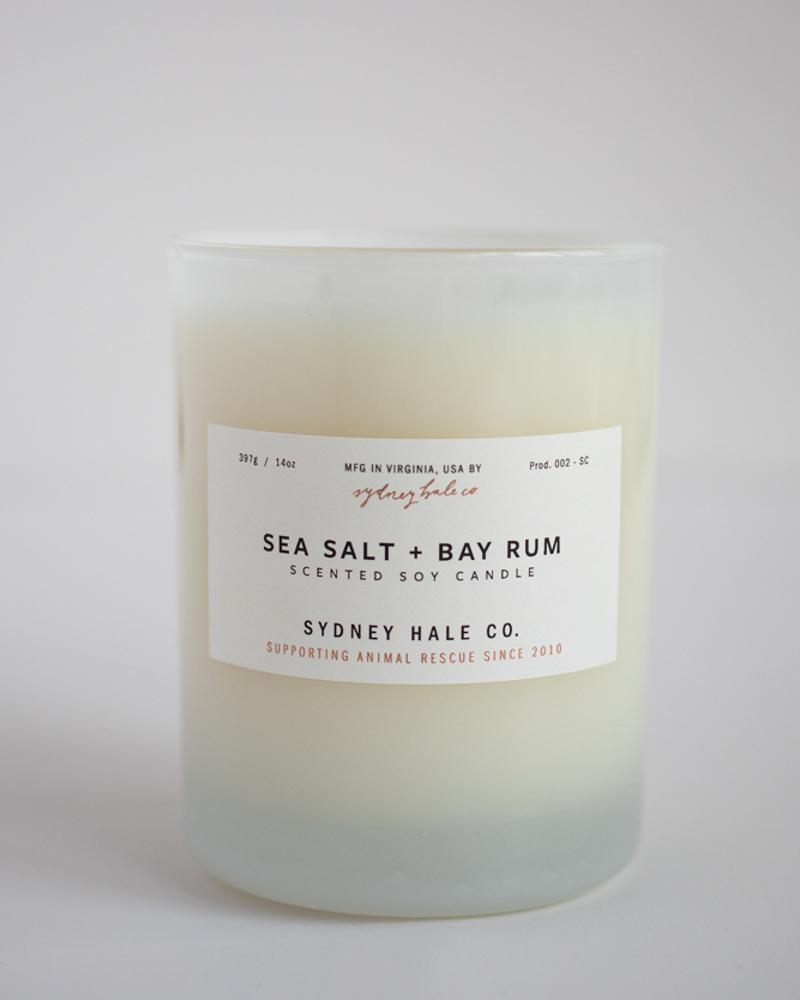 Sea Salt + Bay Rum 14oz. Candle, Sydney Hale Co., - Frances Jaye