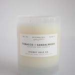 White frosted glass candle