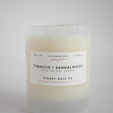 White frosted glass candle