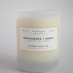 White frosted glass candle