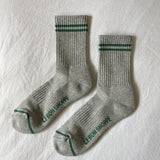 Boyfriend Socks - Lt Grey