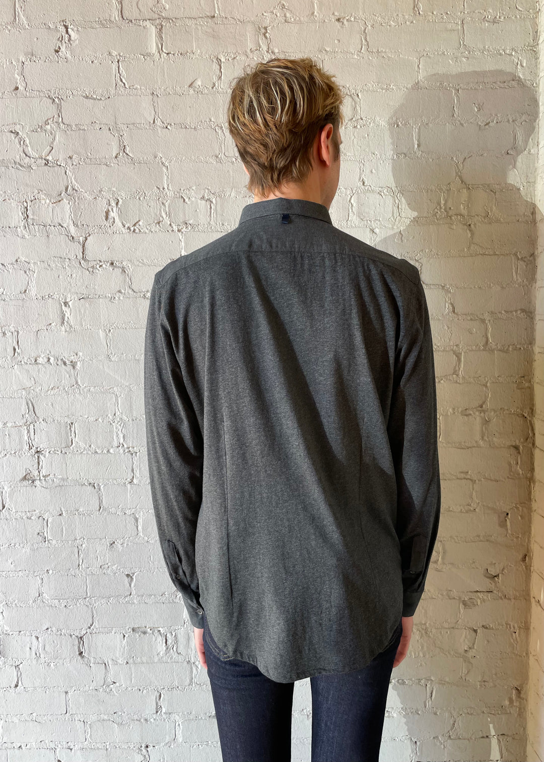 Solid Heather Reworked Shirt - Charcoal