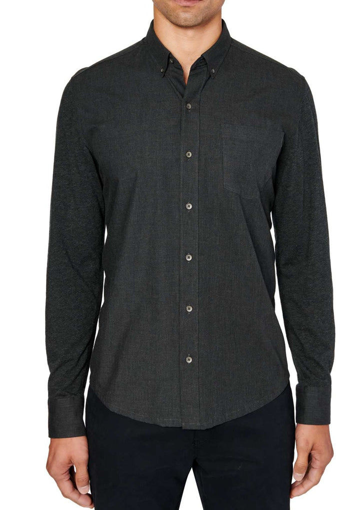 Solid Heather Reworked Shirt - Charcoal