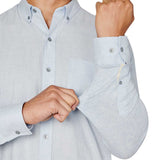 Solid Heather Reworked Shirt - Light Blue
