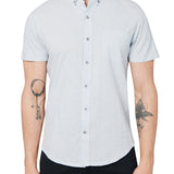 Reworked Short Sleeve Shirt - Light Blue