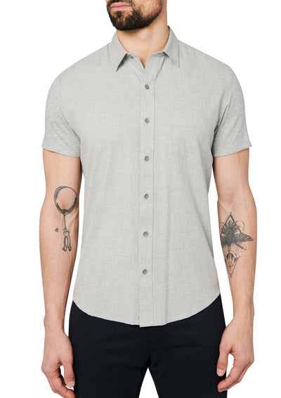 Grey Short Sleeve Button up shirt